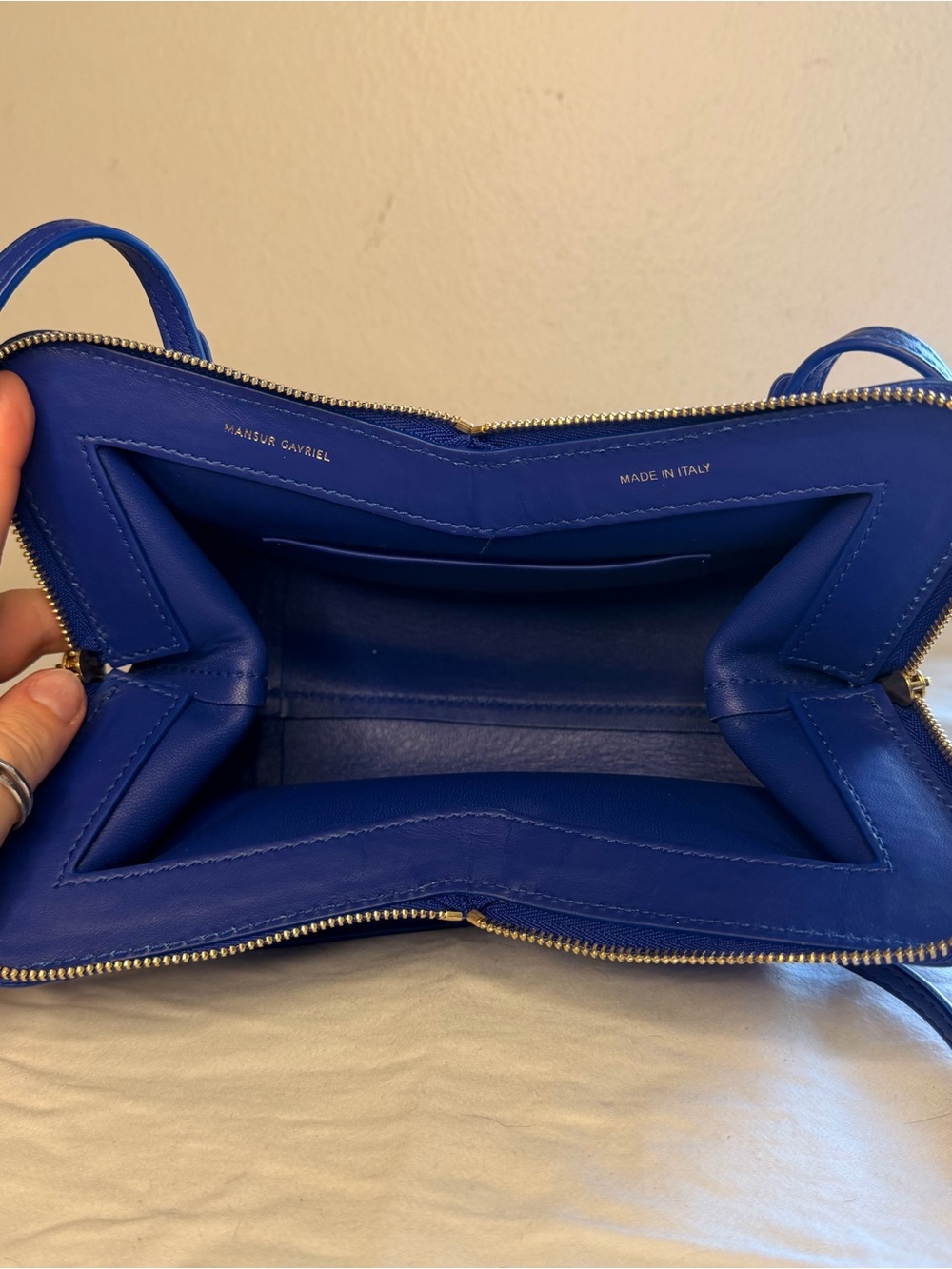 Mansur Gavriel Cobalt Blue Mini M Frame Crossbody Bag - Unworn - Picture 5 of 5